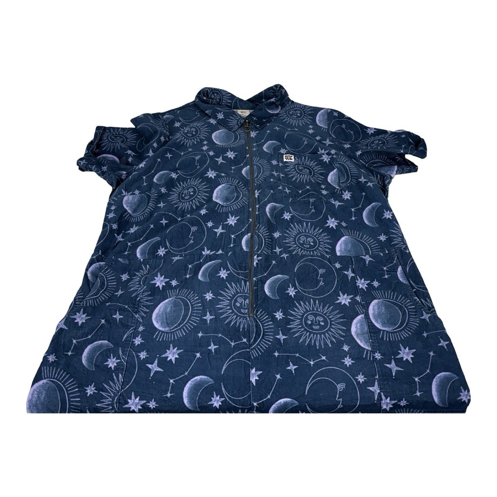 Lucy & Yak Womens US 18 Jumpsuit Playsuit Fine Corduroy Blue Moon Sun Galaxy EUC - Picture 4 of 7